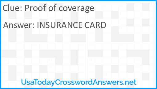 Proof of coverage Answer