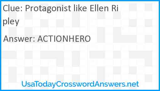Protagonist like Ellen Ripley Answer