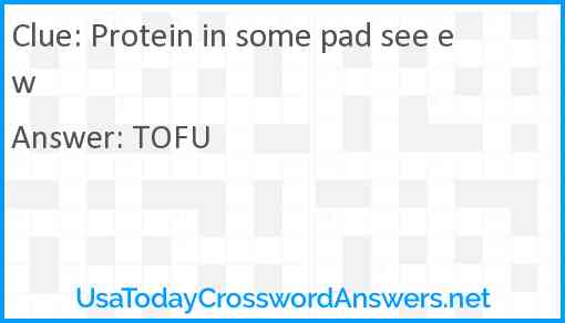 Protein in some pad see ew Answer