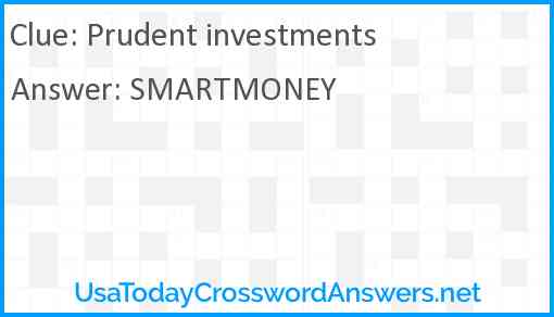 Prudent investments Answer