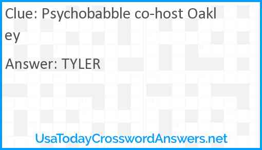 Psychobabble co-host Oakley Answer