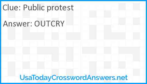 Public protest Answer