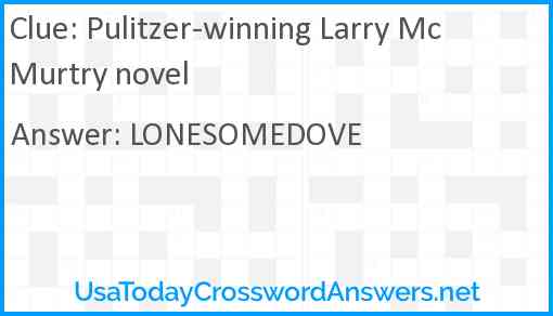 Pulitzer-winning Larry McMurtry novel Answer