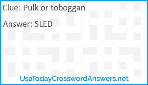 Pulk or toboggan Answer