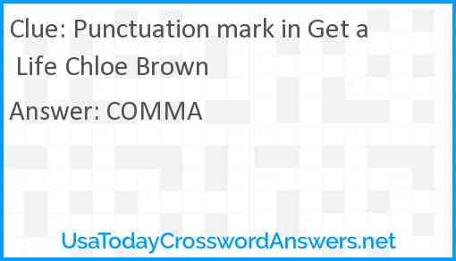 Punctuation mark in Get a Life Chloe Brown Answer