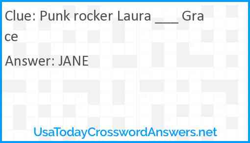 Punk rocker Laura ___ Grace Answer