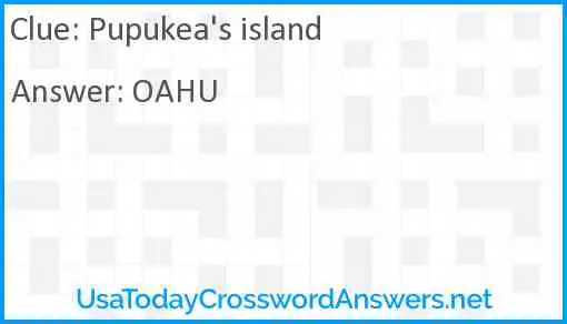 Pupukea's island Answer