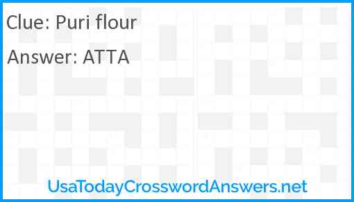 Puri flour Answer