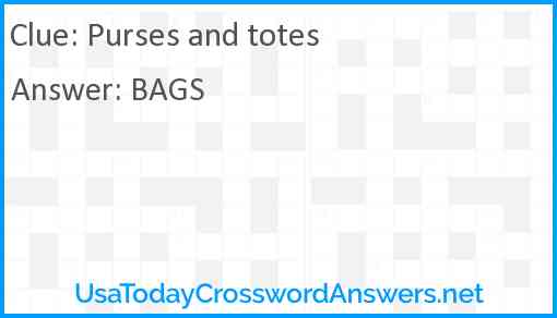 Purses and totes Answer