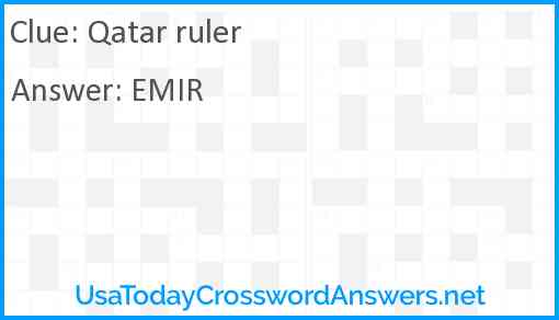 Qatar ruler Answer
