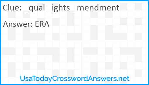 _qual _ights _mendment Answer