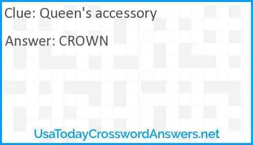 Queen's accessory Answer