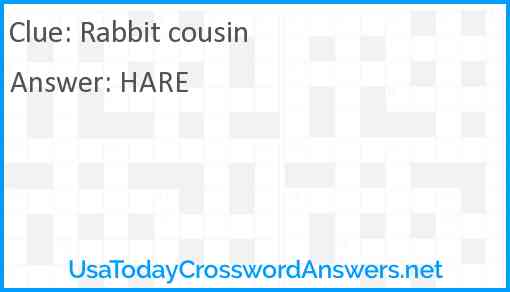 Rabbit cousin Answer