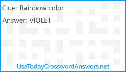 Rainbow color Answer