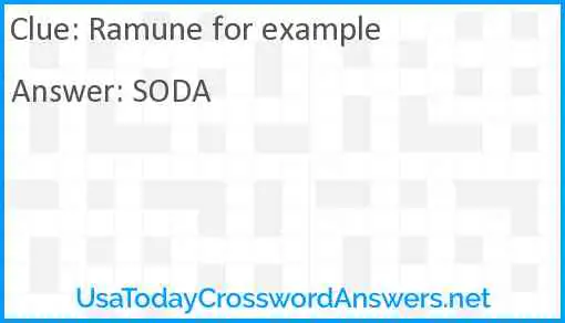 Ramune for example Answer