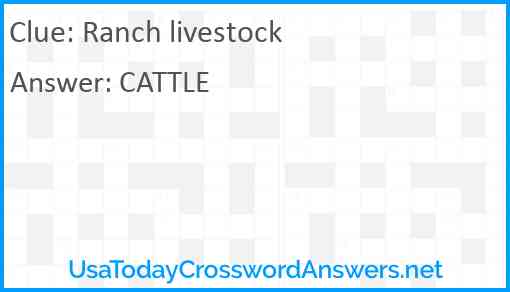 Ranch livestock Answer