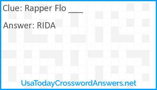 Rapper Flo ____ Answer