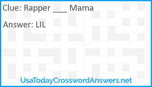 Rapper ___ Mama Answer