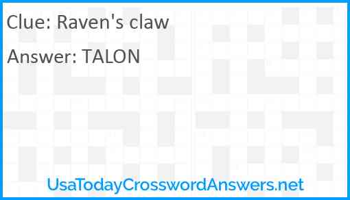 Raven's claw Answer