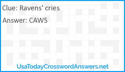 Ravens' cries Answer