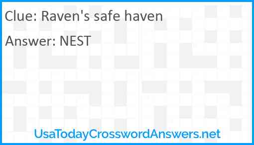 Raven's safe haven Answer