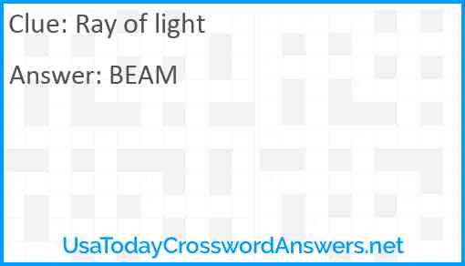 Ray of light Answer