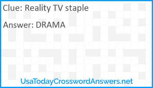 Reality TV staple Answer