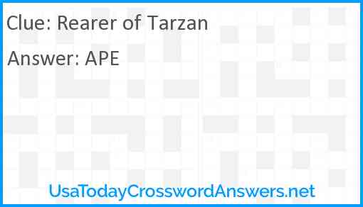 Rearer of Tarzan Answer