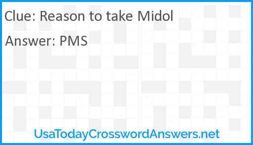 Reason to take Midol Answer