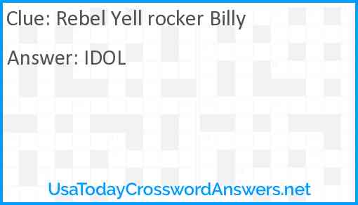 Rebel Yell rocker Billy Answer