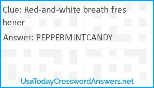 Red-and-white breath freshener Answer