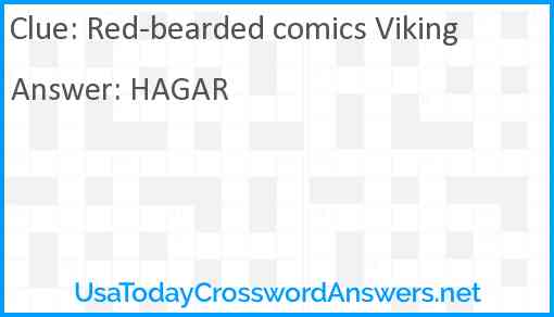 Red-bearded comics Viking Answer