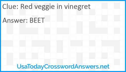 Red veggie in vinegret Answer
