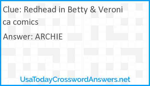 Redhead in Betty & Veronica comics Answer