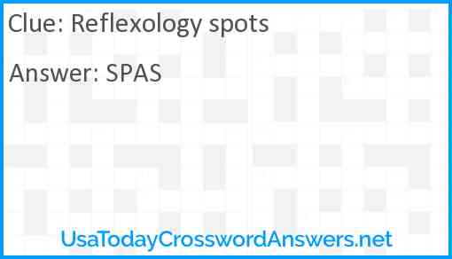 Reflexology spots Answer
