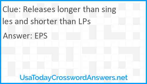 Releases longer than singles and shorter than LPs Answer