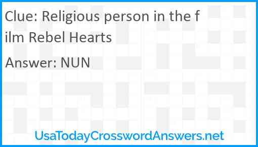 Religious person in the film Rebel Hearts Answer