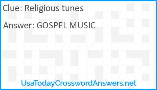 Religious tunes Answer