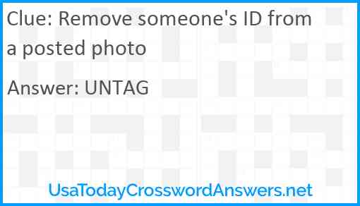 Remove someone's ID from a posted photo Answer