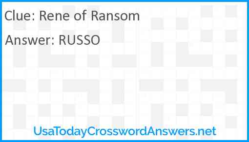 Rene of Ransom Answer