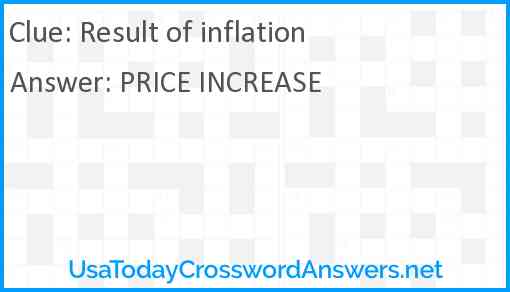 Result of inflation Answer