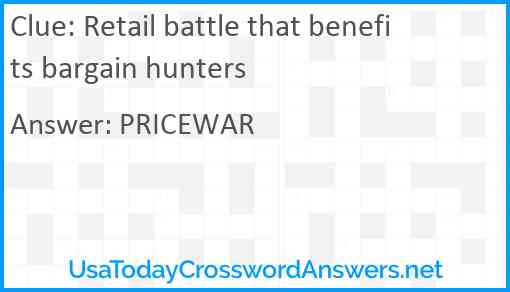 Retail battle that benefits bargain hunters Answer