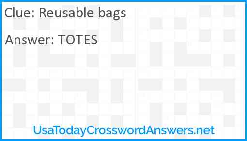 Reusable bags Answer