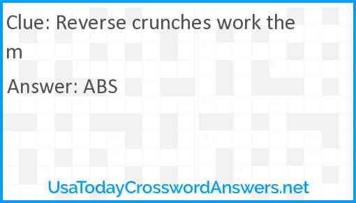 Reverse crunches work them Answer