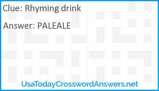 Rhyming drink Answer