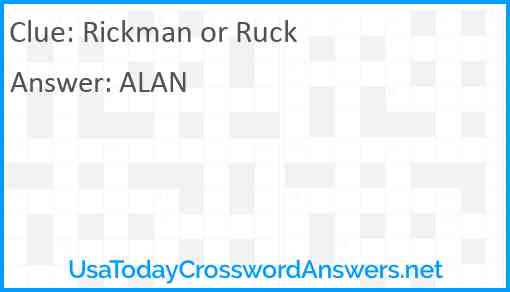 Rickman or Ruck Answer