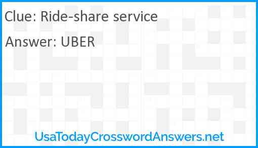 Ride-share service Answer