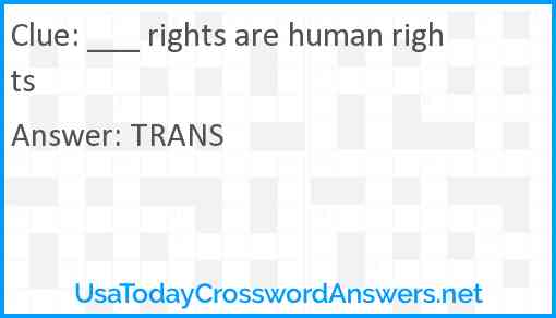 ___ rights are human rights Answer