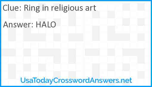 Ring in religious art Answer