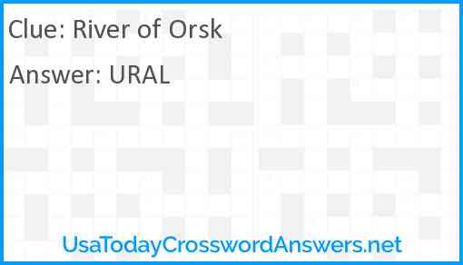 River of Orsk Answer